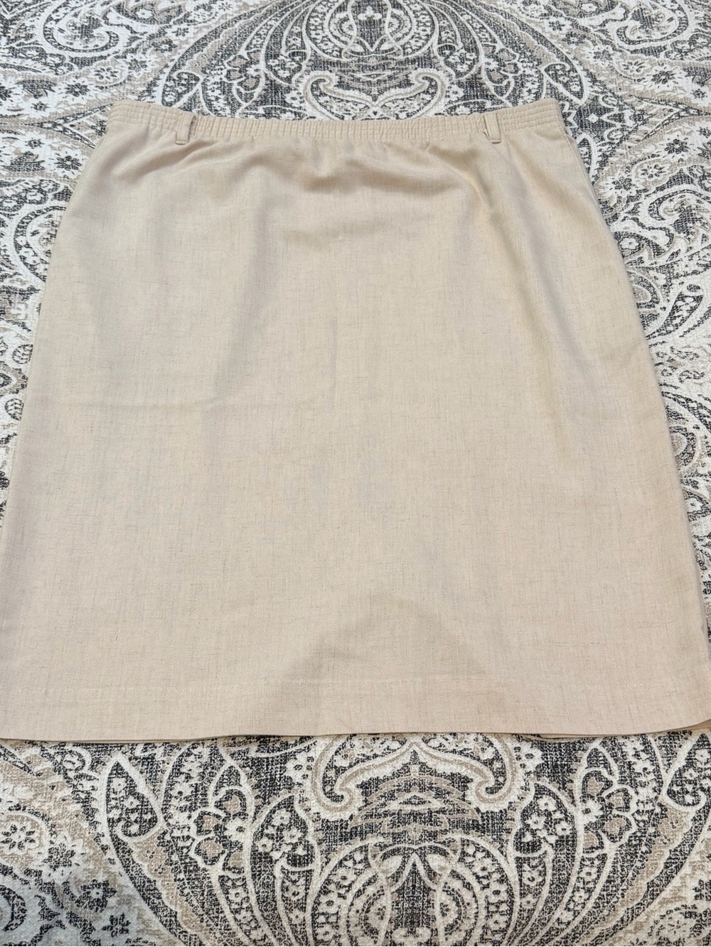 Alfred Dunner Beige Pencil Skirt